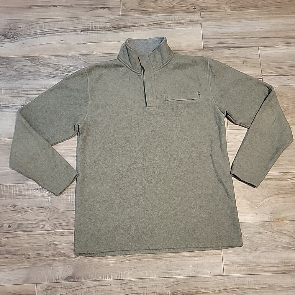 Freefly Performance Fleece Mens Medium Bamboo Snap‎ Pullover Lightweight